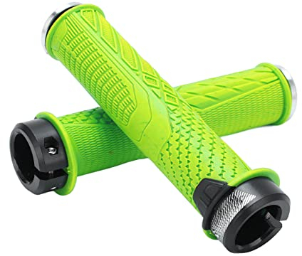 1 Paar Fahrrad-Lenkergriffe, Gummi-Fahrrad-Lenker-Verriegelungsgriffe rutschfeste Ersatz-Fahrradgriffe(Grün) Fahrräder Und Ersatzteile