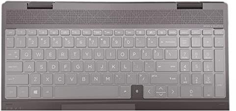 MiNGFi Silikon Tastatur Schutz Abdeckung für HP Envy Fingerprint Reader x360 15 15-ed/ee/ed(2020) Envy 17 17-cg/ch(2020) mit ZiffernBlock - Transparent