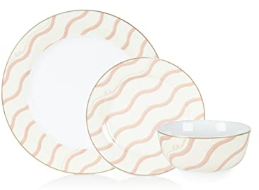 Haden Dinner Set 12pc Poodle & Blonde Belissima Crema White