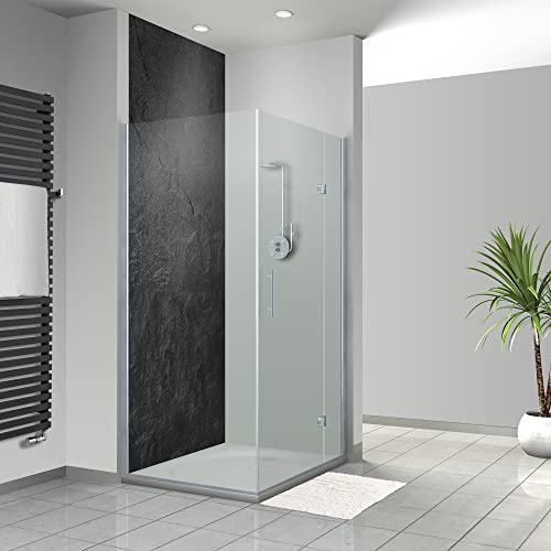 WANDFREUDE individuelle Duschrückwand Aluverbundplatte auf Maß (1 Stück - Schieferstein - Premium Brillant Lack) – Dusche Wandverkleidung Duschwandverkleidung Duschrückwände