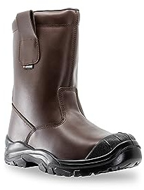 Lendeo Polar Brown S3 CI SRC Stiefel Braun gefüttert Sicherheitsschuh Arbeitsstiefel, Größe:43 EU