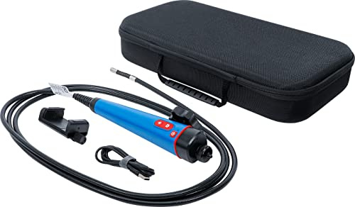 BGS 70333 | WLAN-Farb-Endoskop | LED-Beleuchtung | Android/iOS | Kamera-Ø 8 mm | Schwanenhalslänge 90 cm | 180° seitlich schwenkbare Sonde | Schutzart IP67 | Akku 1800 mAh