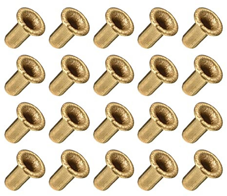 METALLIXITY Traversant Trou Rivet (2.5x5mm) 200Pcs, Cuivre Creux Rivet Écrous - pour PCB Planches, Cuivré