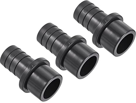 M METERXITY 3 Paquete Tubo PVC Conector - Tubo Agua Conector, 25 mm Púa Tubo Recto Junta, Aplicar a Exterior/Jardín/Piscina (OD 32mm, Negro)