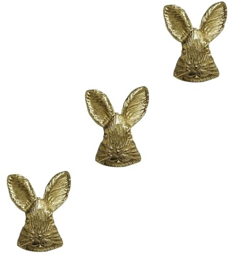 Hemobllo 3stücke Dekorativer Türknauf Form Eines Süßen Hasen Hochwertiger Möbelgriff Für Schränke Und Kommoden Goldfarbe Für Verschönerung Ihres