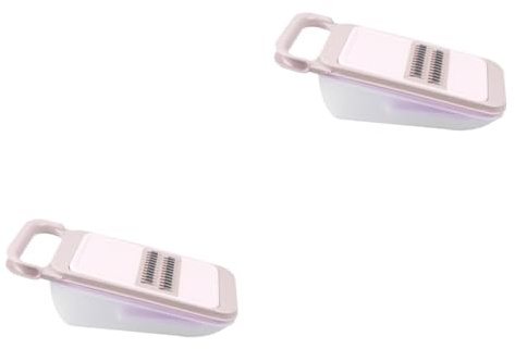 PRETYZOOM 2pezzi Grattugia Multifunzionale Con Contenitore Per Carote Utensile Da Cucina Inossidabile Lame Intercambiabili Facile Da Pulire Per Frutta e Verdura