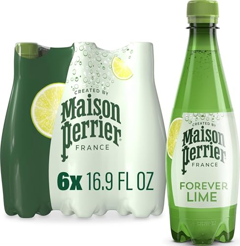 Maison Perrier Lime Flavored Sparkling Water, 16.9 FL OZ Plastic Water Bottle (6 Count)