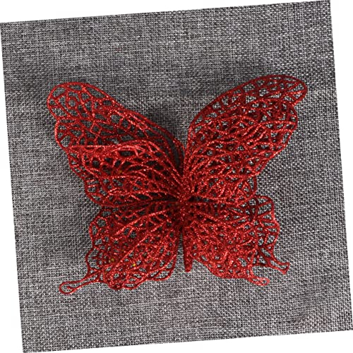 Zerodeko 6stücke Weihnachtsbaumschmuck Rot Christbaumschmuck Dekorationen für Weihnachtsbaum Heimdekoration Garten Blumengesteck Hochzeit Party