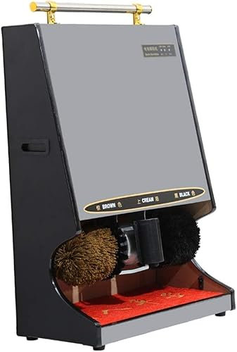 XNZJHPP Shoe-Shining Machine,Home Automatic Shoe-Shine Machine/Hotel Lobby Electric Titanium Brush Machine,A Variety of Optional Shoe Polisher (B)
