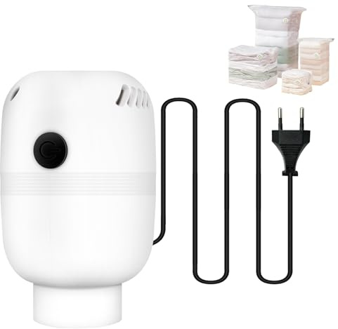 Elektrische Luftpumpe für Vakuumbeutel, 35 W Elektrische Pumpe für komprimierte Beutel, Tragbare Vakuumpumpe Saugluftpumpe 4500 Pa für Kleidung, Decken, Kissen, Bettdecken