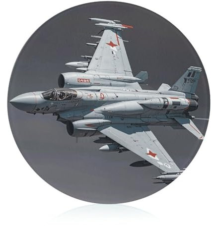 Schneideblock Jet Fighter Glasschneidebretter, runde Schneidematte, tragbare Schneidematten für Küchenzubehör, leicht zu reinigen