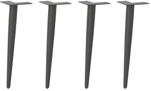 vidaXL Couchtischbeine Konische Form 4 STK. Anthrazit 30-31 cm Stahl