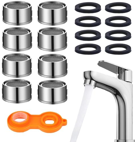 svpfuo 8 Piezas Aireador Grifo Cocina, Filtro Grifo, Aireador Grifo 1 Pieza Mango Aireador Cobre Abs Para Fregaderos Vegetales Lavabos Filtros Grifo, Cartucho Bubbler Filtro De Grifo