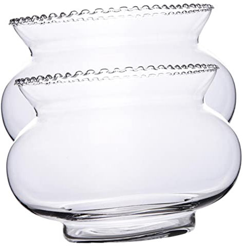 Kisangel 2pièces Bocal à Poissons Verre Transparent Bocal à Poissons Rouges Simple pour Culture Hydroponique Vase Bol De Bureau