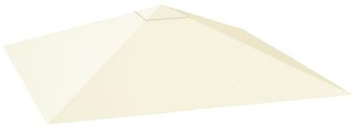 Outsunny Ersatzdach für Pavillon 3 x 3 m Wasserabweisend UPF30+ Cremeweiß | Pavillondach, Ersatzbezug für Gartenpavillon, Ersatzteile aus Oxford-Stoff, 370 g/m²