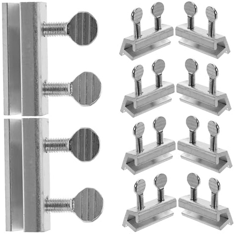 Lurrose 12pcs Adjustable Sliding Window Locks Security Window Lock with Key for Home Office Easy to Install Limiter for Optimal Ventilation and Safety