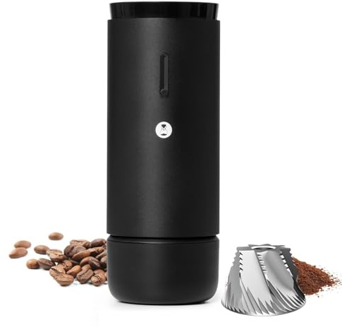 TIMEMORE Molinillo de café de muelas, molinillo eléctrico portátil con cuerpo de metal, 30 ajustes precisos desde espresso hasta prensa francesa, diseño de bajo ruido, parada automática y protección