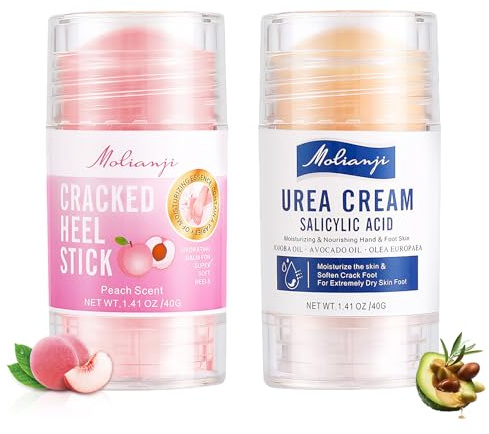 Crema Pies Urea,Crema Urea 2Pcs,Cremas para Pies Secos y Agrietados,Barra Reparadora Talones Agrietados,Creme Hidratante Para Suavizar Manos y pies Gruesos, Secos, Agrietado,ásperos