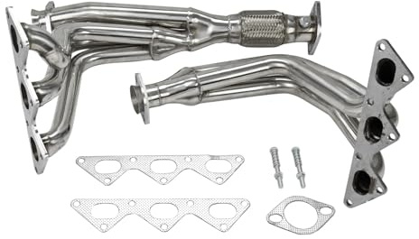 Shuogoufeng Store Collecteur d'échappement en acier inoxydable 1991-99 Compatible avec Mitsubishi 3000GT/91-96 Compatible avec Stealth 3.0 N/A VpQ