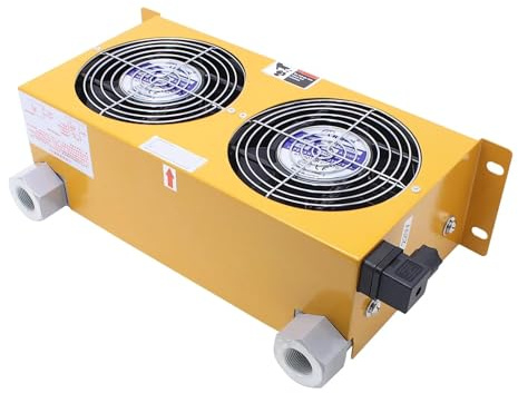Radiatore dell'olio idraulico/raffreddatore dell'aria AJ0608TL-CA 60L/min Scambiatore di calore a piastre for sistema CNC Macchina utensile Basso rumore(AC110)