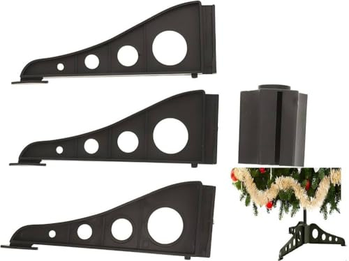Support de base de sapin de Noël, support de rechange amovible en plastique pour sapin de Noël, plate-forme de support stable avec pieds de rechange