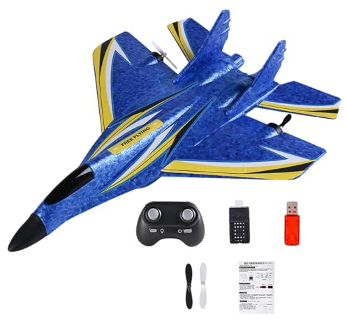 Remote Control Airplane - LED Light Flying Aircraft Toy, Waterproof Double-Engine Glider | 2.4Ghz Educational Outdoor Plane For Kids And Beginners, Easy Hand Launch RC Model For Yard, Park, Fun Learni