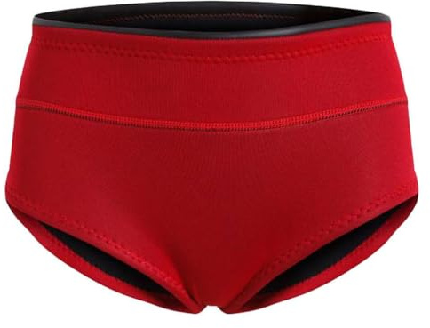 RCGOFOLLOW Dykdräktsunderkläder Baddräkt Korta byxor Stretchiga Boyshorts Med Sol Snorkelvåtdräktsshorts Boyshort Wakeboarding Våtdräktsbyxor, Röd, S