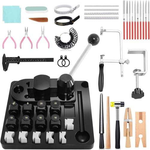 Fegtrtyoa Plieuse à Anneaux Lourde, Ensemble D'Outils de Pliage D'Anneaux avec pour la Fabrication de Cuillères, Machine Multifonctionnelle de Bricolage pour Cuillères.