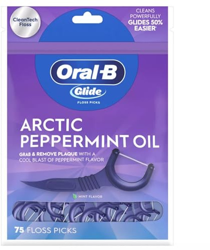 Oral-B Glide 3D-Weiß Floss Picks Radiant Mint, 75CT (Pack of 6)