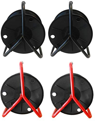 Audio2000'S ADC2716C4 4-Pack (2 Red + 2 Black) Portable Cable Reels/Cord Reels, Capacity of Each Reel: 330 feet of 6mm Cable/Cord