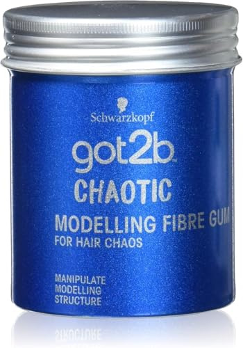 got2b Chaot modellierendes Fibre Gum Halt 3 (100 ml), Haarwachs für Männer kreiert zerzauste Looks, Haarpaste mit starkem, aber biegsamem Halt für individuelle Styles