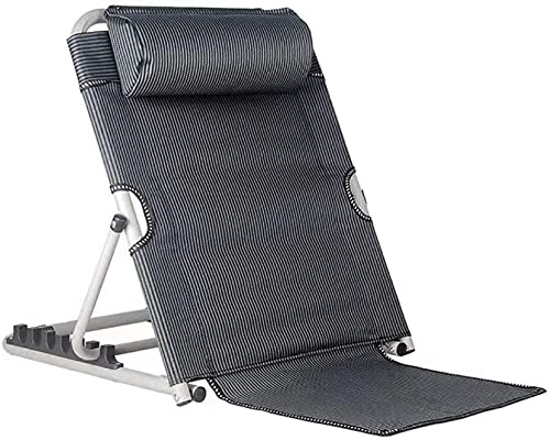 Jarler Bed Backrest Adjustable Chair - Lifting Folding Bed Back Rest Support Resting Reading Seating Beach, 6 Degree Sit-up Folding Wedge for Elder Disability (Oxford Cloth, Black)