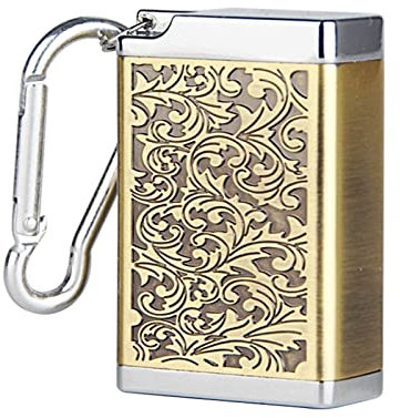 Kytpyi Pocket Ashtray, Portable Ashtray, Metal Mini Pattern Ashtray with Keychain, Ultra-Sealed Insulated Lightweight Ashtray, Outdoor Deodorant and Environmentally Friendly Ashtray