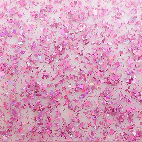 Incudo Pinke, transparente, grobe Glitzer-Acrylplatte, 150 x 125 x 3 mm