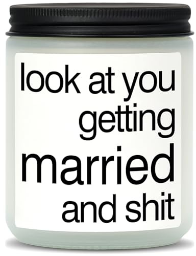 Wedding Gifts for Couples 2026, Funny Bridal Shower Gifts Personalized Lavender Scented Candles Bride Bridesmaid Proposal Custom The Bride to be 2026