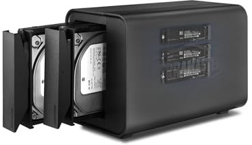 TERRAMASTER Boîtier D5 Hybrid HDD NVMe – USB 3.2 Gen 2 10 Gbit/s Type C 5 Baies de Stockage USB Prend en Charge Raid 0/1/Single/JBOD Exclusive 2+3 Raid Hybrid Disk Array (sans Disque)