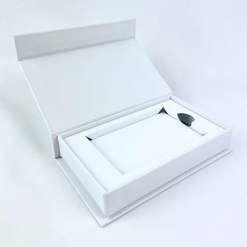 VerpackungsWelt Gutschein-Verpackung | Hochwertige Magnet-Box mit Inlay in Weiß | Geschenk-Box für Gutschein & Karten mit Magnet-Verschluss | Ideal für Geburtstag, Hochzeit, Weihnachten, Geburt