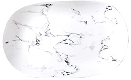 OKUMEYR Assiette Plate Céramique Marbrée Vaisselle Créative Pour Dîner Idéale Pour Poissons Et Kebab Design Élégant Et Pratique Pour Cuisine Familiale Et Restaurant