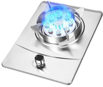 Cuisinière À Gaz En Acier Inoxydable 5,2 KW, Cuisinière De Comptoir De Cuisine, Cuisinière De Conversion Gaz/gaz LP, Avec Protection Contre Les Flammes, For Maison, Cuisine, Camping-car(LPG)