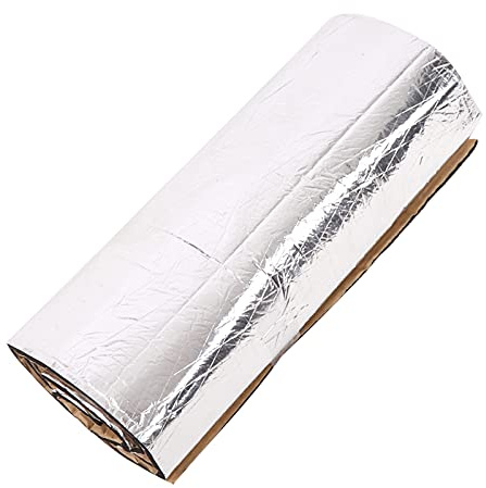 Aramox Tapis en Mousse d'isolation Phonique pour Voiture, 200x50cm, en Aluminium, Caoutchouc, Coton, Insonorisant Thermique pour Capot Moteur, Plafond et Sol