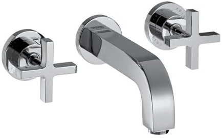 Axor Farbset CITTERIO 39313000 für Unterputz-Waschtisch Dreiloch-Armatur, mit Kreuzgriff, Rosette, 162mm,verchromt