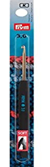 Prym 195174 Woll-Häkelnadeln Soft-Griff ALU 14 cm 3,00 mm silberfarbig