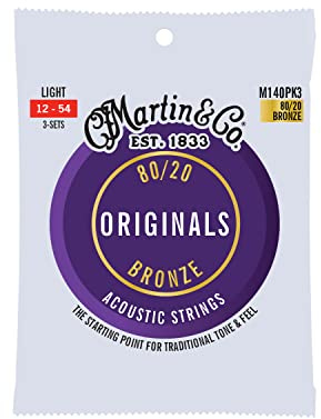 Martin Originals – M170PK3 – Akustik 80/20 Bronze, 3 Stück, extra leicht (10–47)