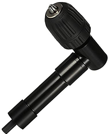 Dapetz ® Aluminium Right Angle Bend Extension 90 Degree Professional Cordless Drill Attachment Adapter 3/8 Keyless Chuck for Tight Corner Workspace