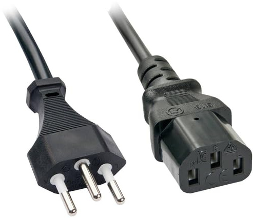 LINDY 30419 5m IEC-Netzkabel, Schweiz