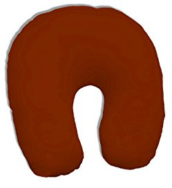 Dukal | Bezug für Nackenhörnchen | 45 x 12 cm | aus hochwertigem DOPPEL-Jersey | 100% Baumwolle | Farbe: Kupfer