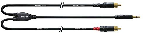 CORDIAL CABLES Câble Y bretelle minijack/2 Rca longs 3 m CÂBLES BRETELLE Essentials Mini-Jack / RCA