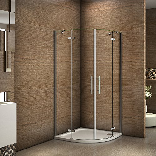 Box Doccia con porta Battente AICA 90x90x195cm Semicircolare Anticalcare