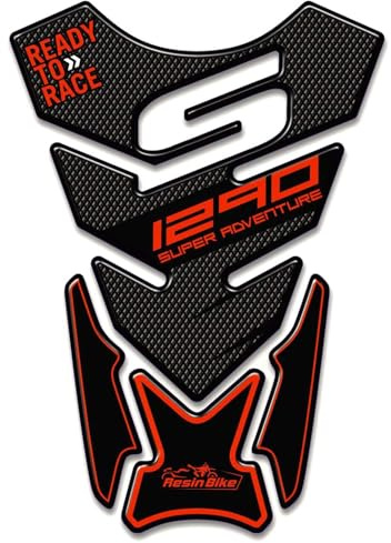 Resin Bike Aufkleber Motorrad Kompatibel Mit KTM 1290 Super Adventure S 2017-2020. Schutz Grip Motorrad Tank-Schutzfolie vor Stößen und Kratzern. Aufklebersatz 3D-Harzklebstoff - Stickers Made in Ital