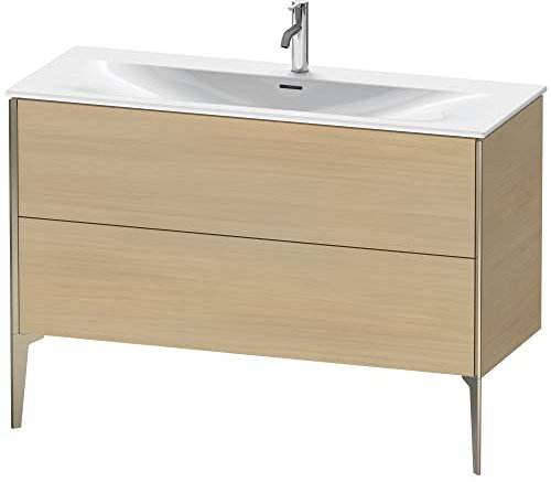 Duravit XViu 4304 Waschtischunterbau stehend, 2 Auszüge, für Waschtisch Viu 234412, 1210x480 mm, Farbe (Front/Korpus): Champagner matt/mediter. Eiche - XV43040B171